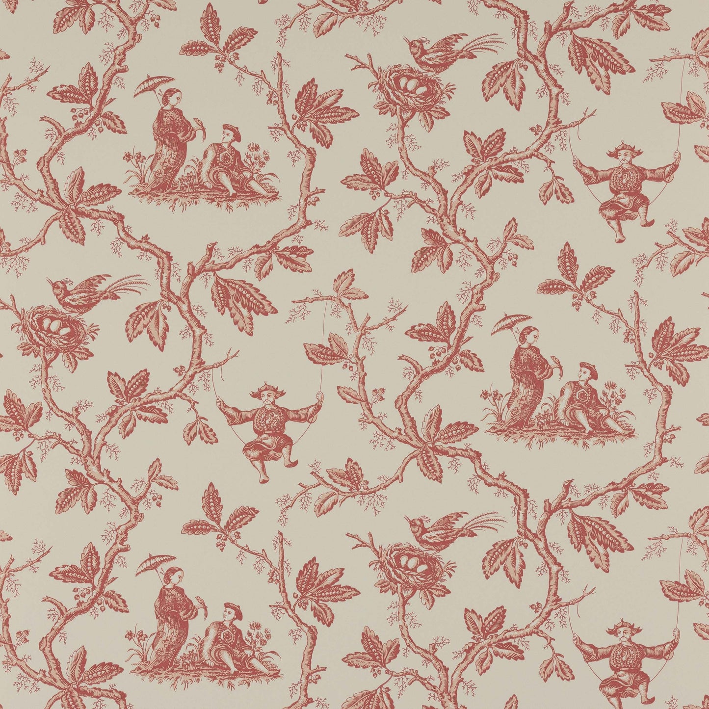 Toile Chinoise Wallpaper - Pink - W7017-01
