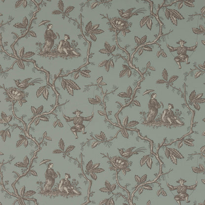 Toile Chinoise Wallpaper - Old Blue - W7017-05