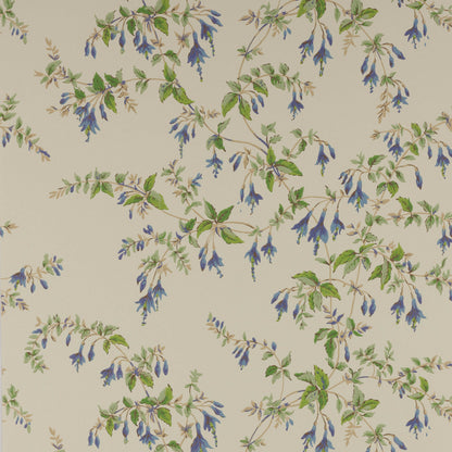 Fuchsia Wallpaper - Blue/Leaf - W7018-01