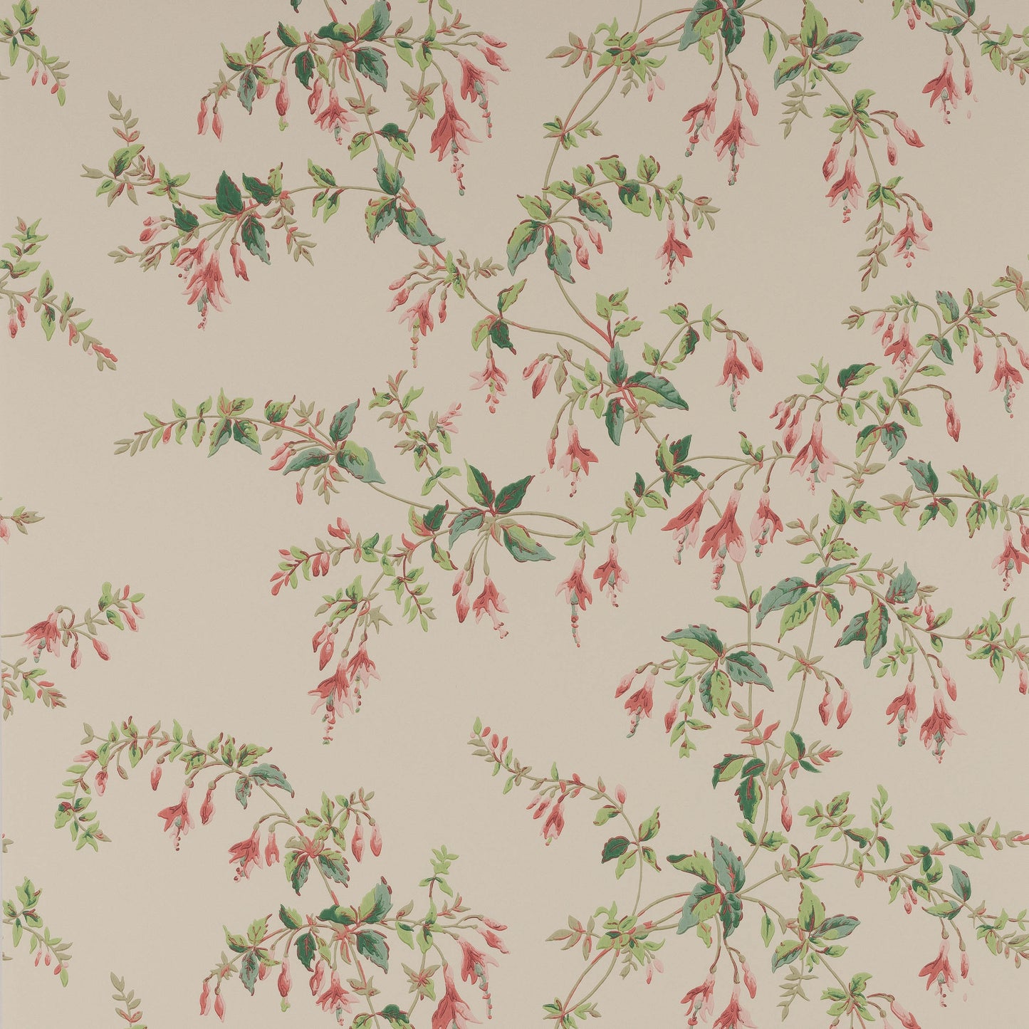 Fuchsia Wallpaper - Pink/Green - W7018-03