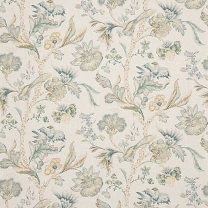 Belevedere Wallcovering Wallpaper - Aqua/Beige - W7026-02