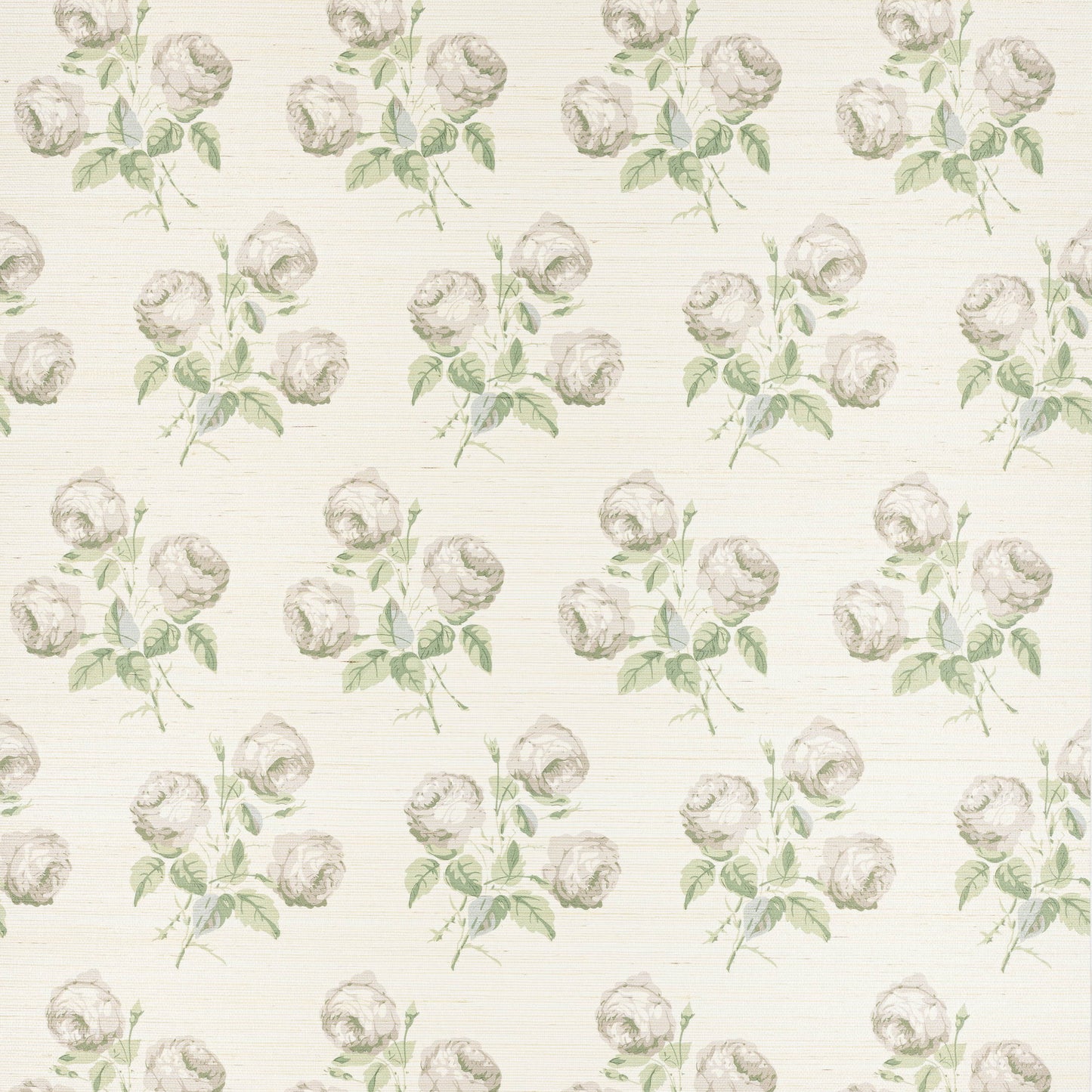 Bowood Sisal Wallpaper - Silver Leaf - W7028-02