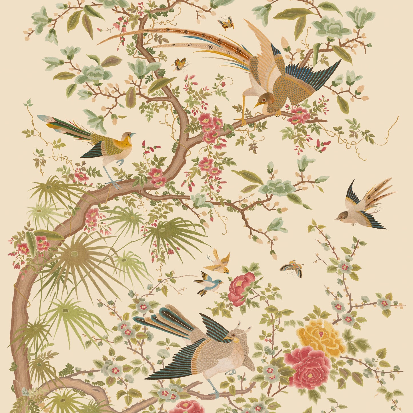 Belmont Wallcovering Wallpaper - Pink/Green - W7031-01