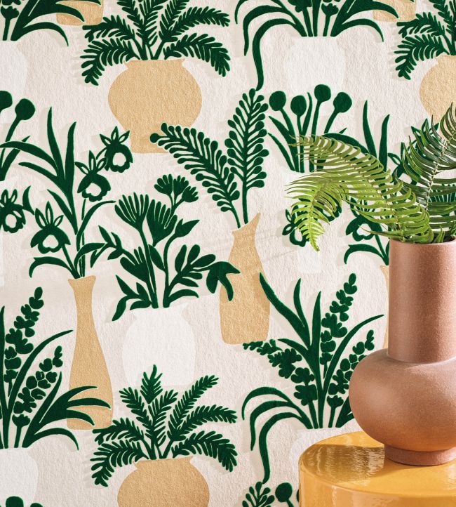 Amphora Room Wallpaper - Green