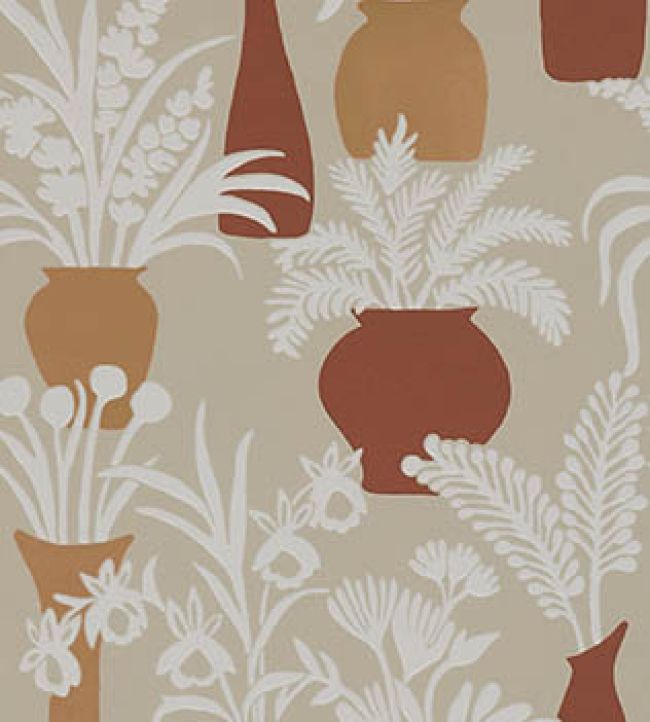 Amphora Wallpaper - White