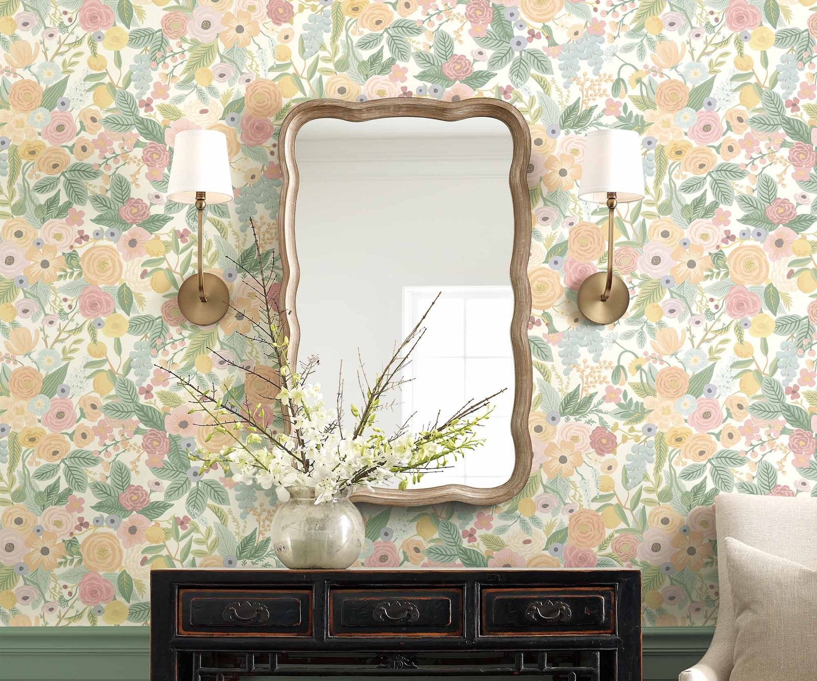 Garden Party Wallpaper - Pink - Rifle