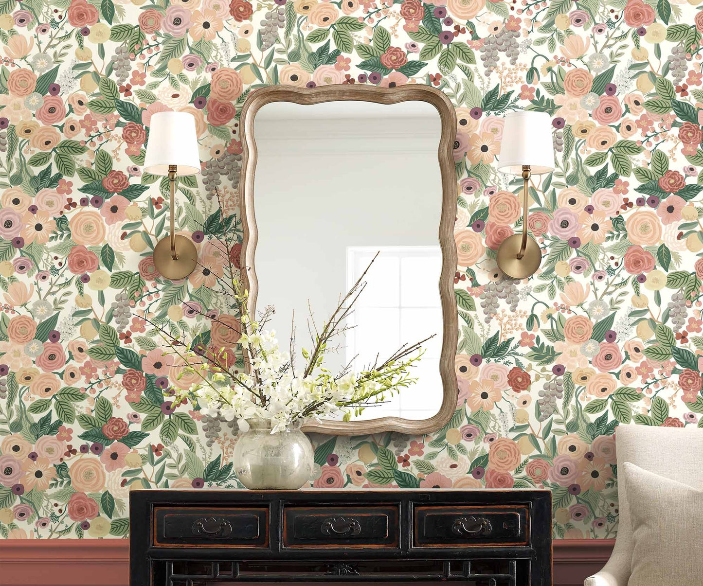 Garden Party Wallpaper - Pink - Rifle