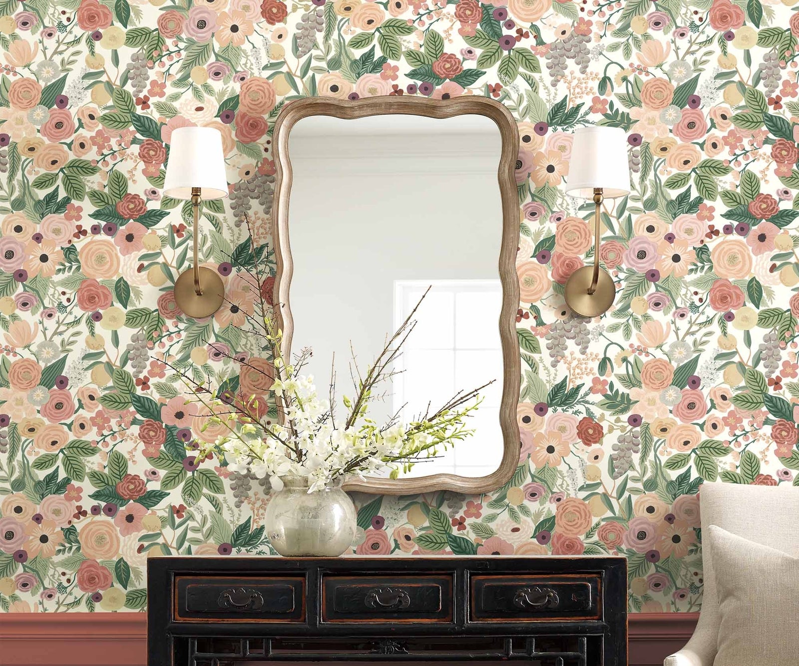 Garden Party Wallpaper - Pink - Rifle