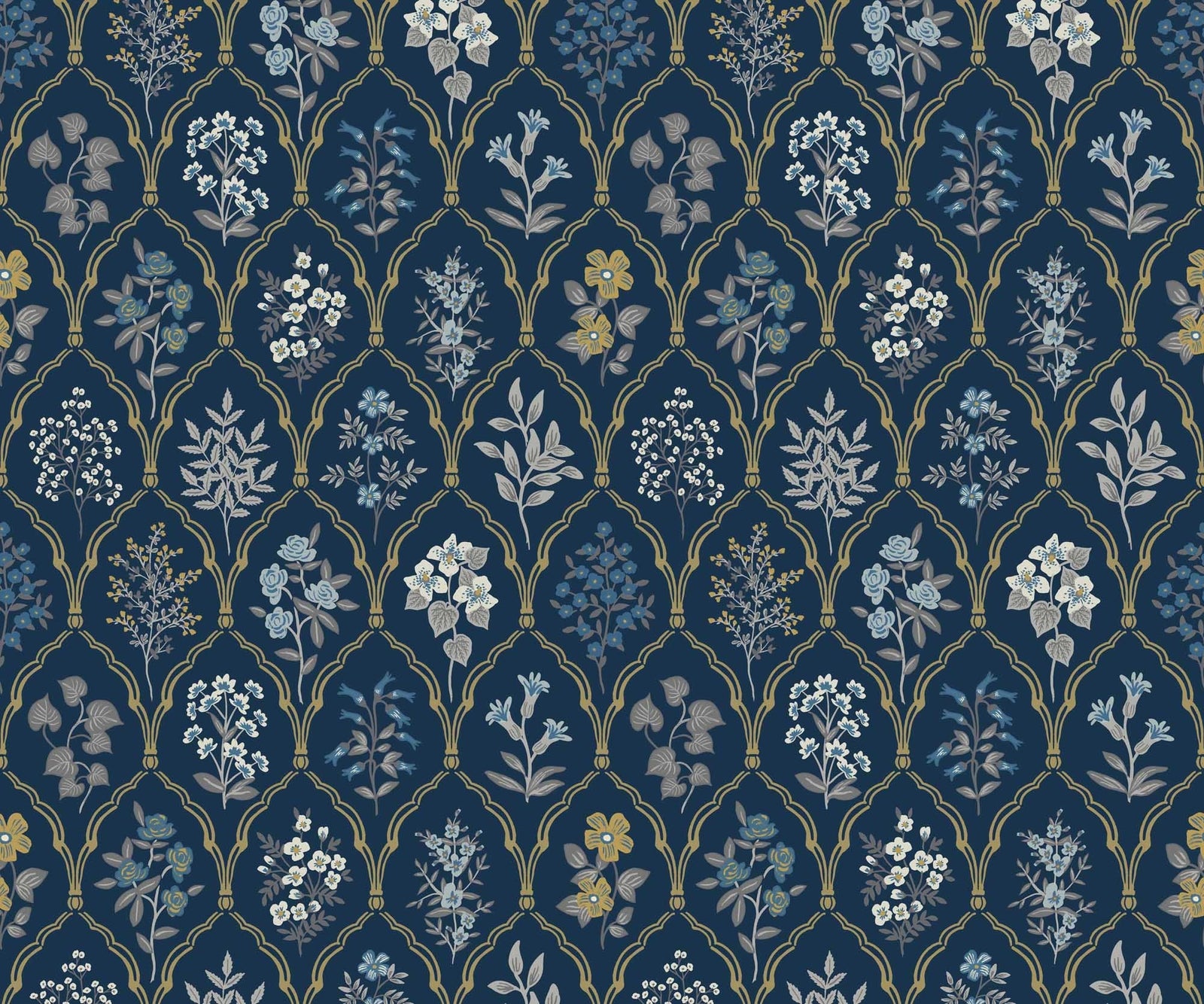 Hawthorne Wallpaper - Blue - Rifle