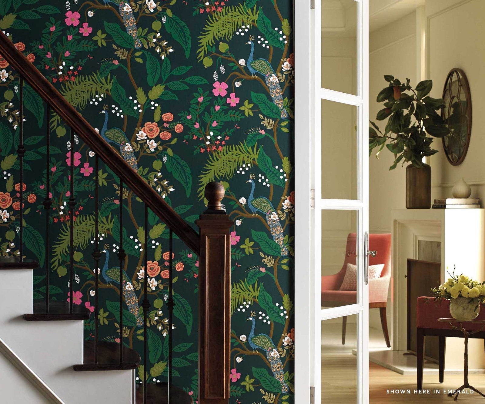 Peacock Wallpaper - Green - Rifle