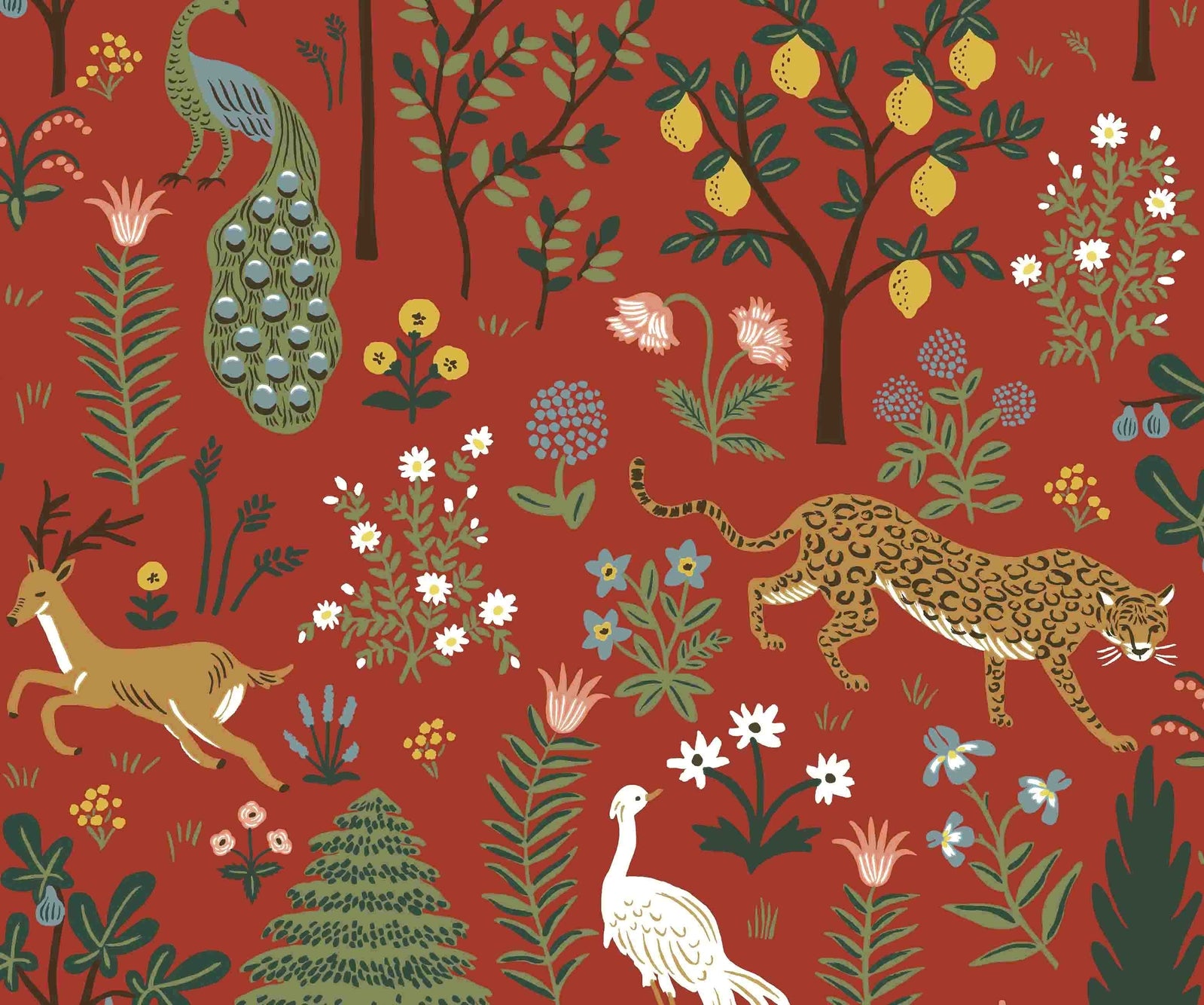 Menagerie Wallpaper - Orange - Rifle