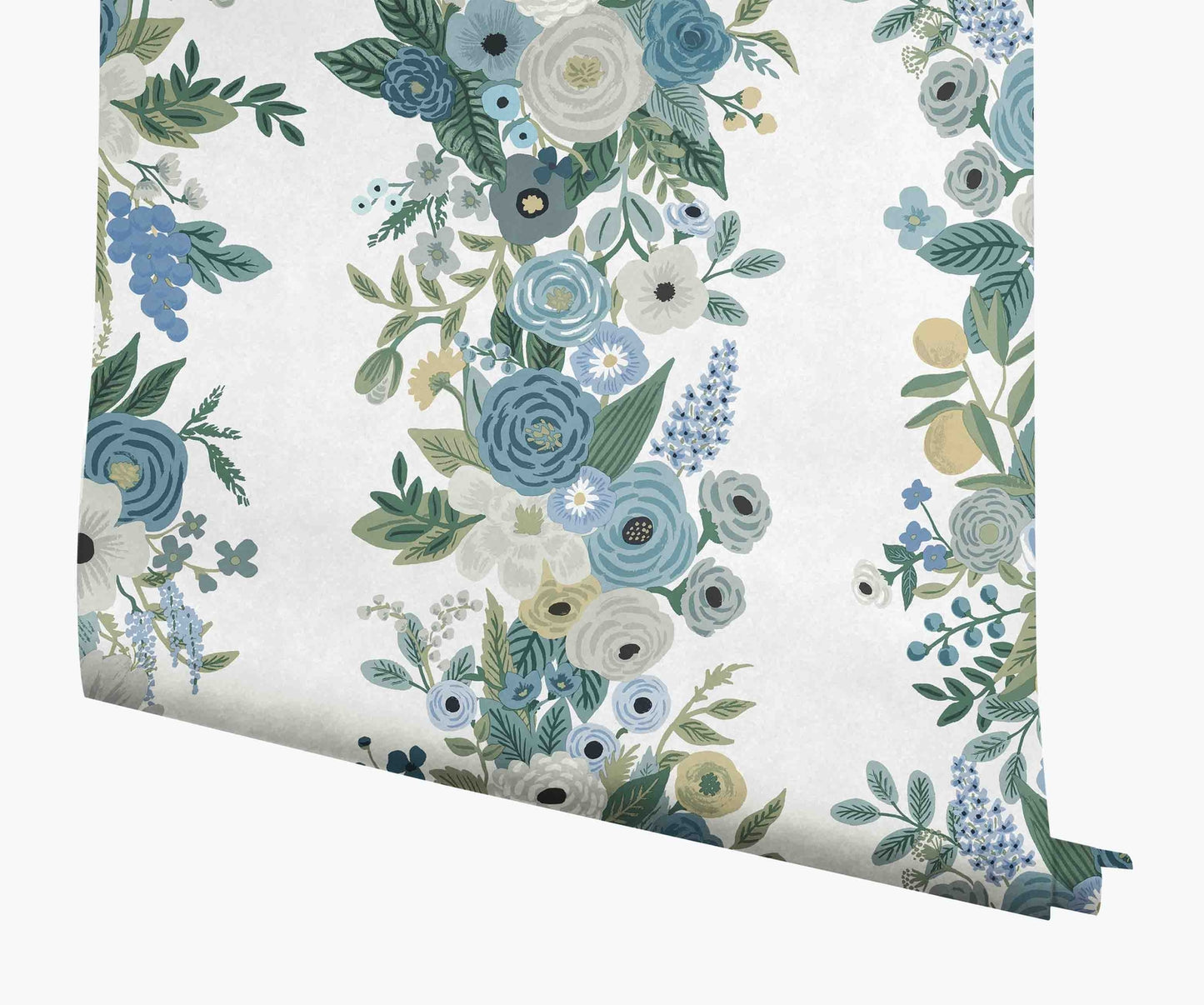Garden Party Trellis Wallpaper - Blue - Rifle