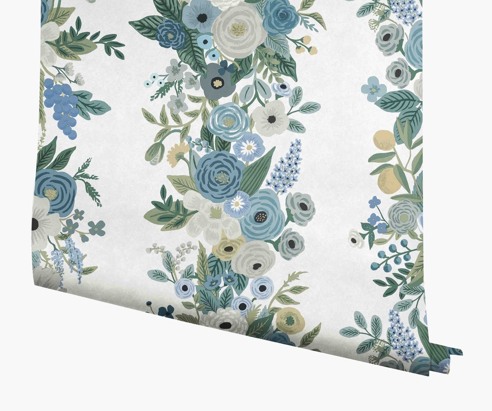 Garden Party Trellis Wallpaper - Blue - Rifle