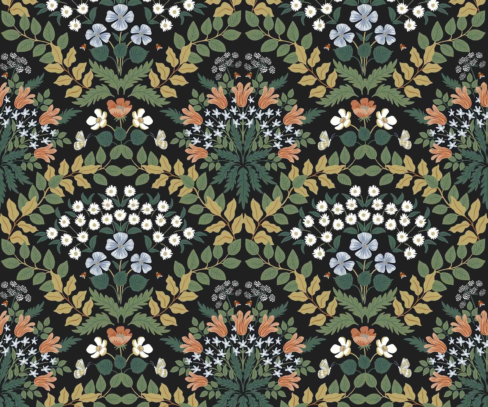 Bramble Wallpaper - Green - Rifle