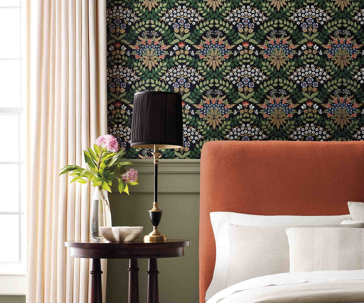 Bramble Wallpaper - Green - Rifle