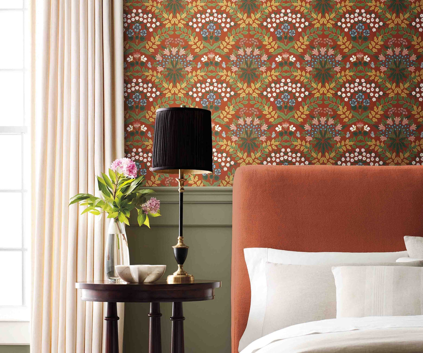 Bramble Wallpaper - Pink - Rifle