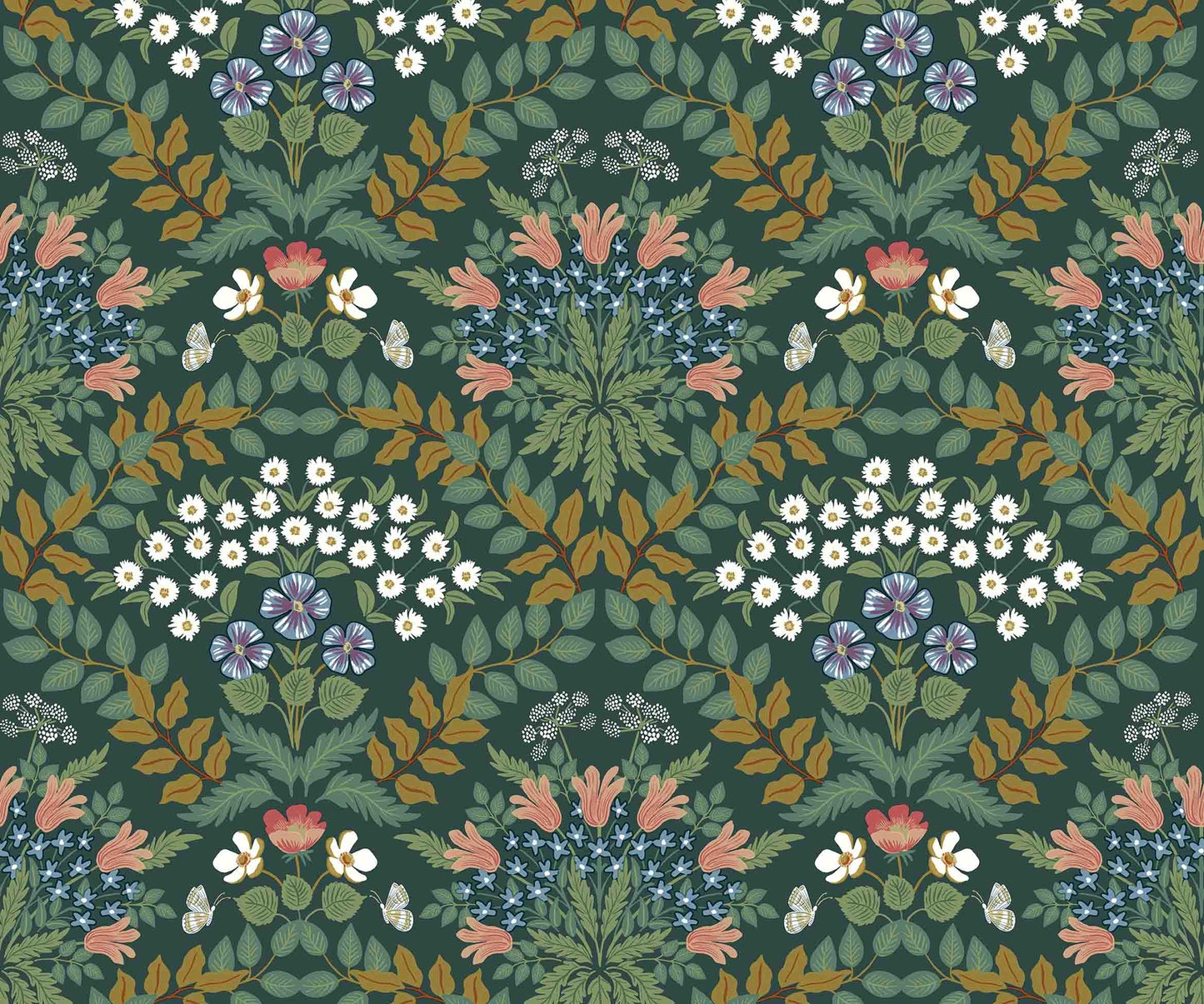 Bramble Wallpaper - Green - Rifle