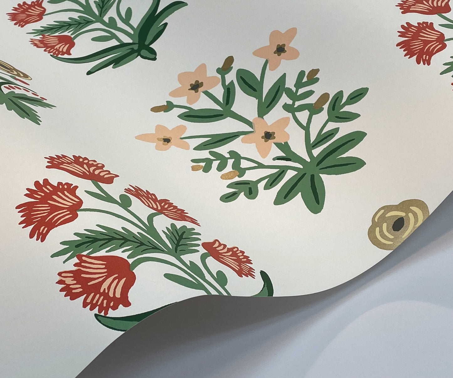 Mughal Rose Wallpaper - Multicolor - Rifle