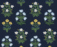 Mughal Rose Wallpaper - Blue - Rifle