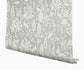 Menagerie Toile Wallpaper - Silver - Rifle