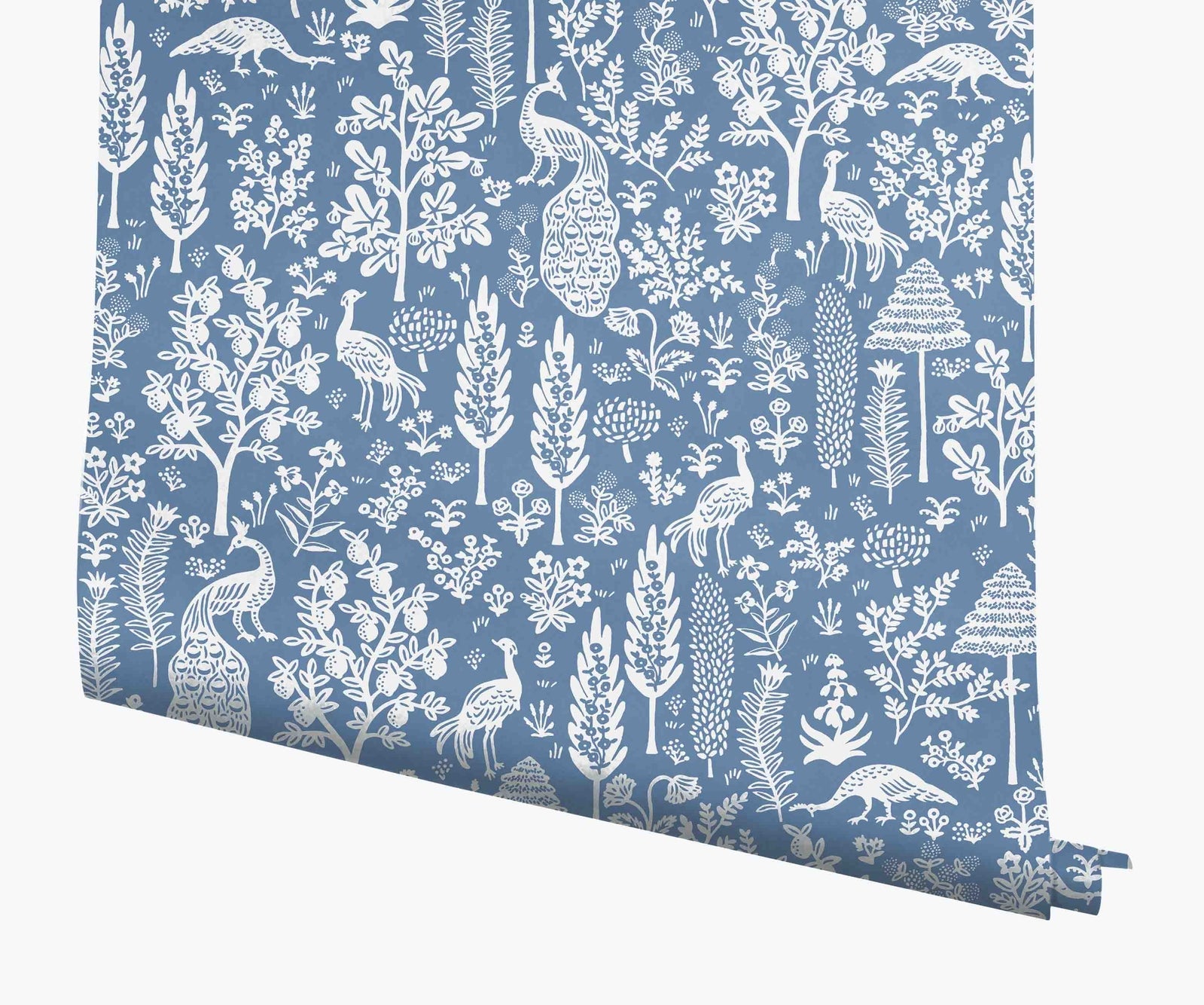 Menagerie Toile Wallpaper - Blue - Rifle