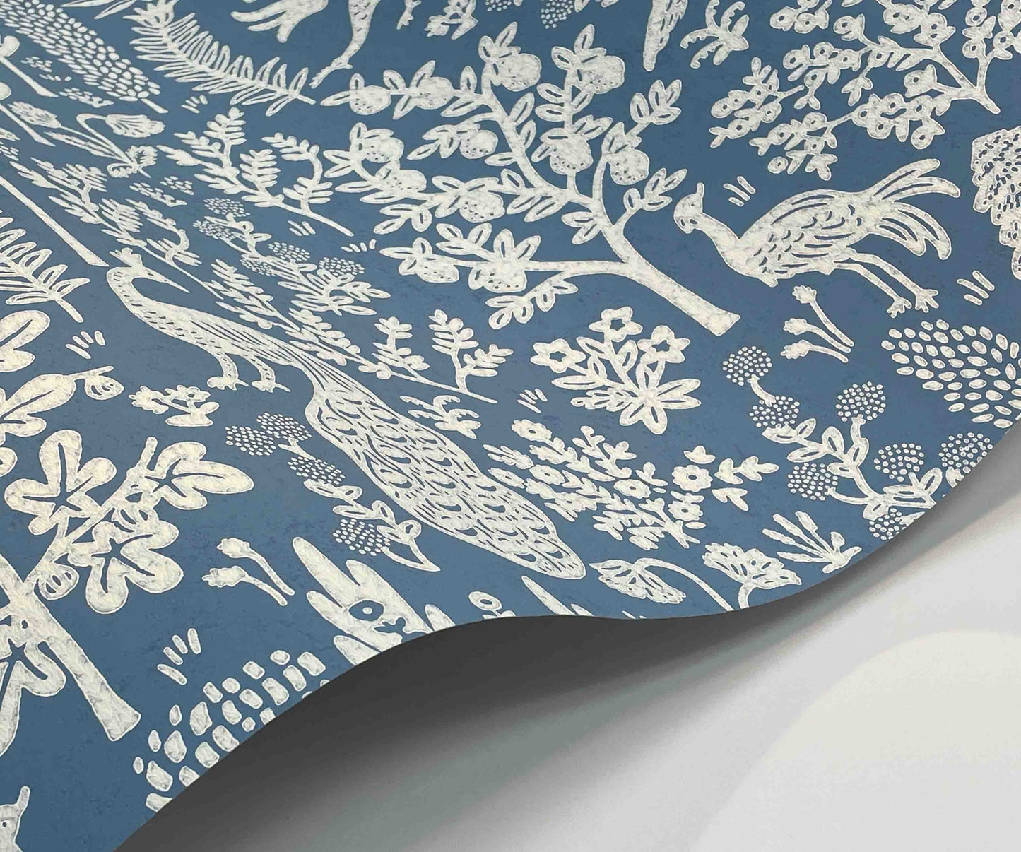 Menagerie Toile Wallpaper - Blue - Rifle