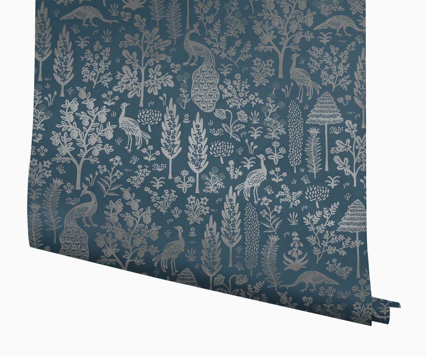 Menagerie Toile Wallpaper - Blue - Rifle