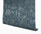 Menagerie Toile Wallpaper - Blue - Rifle