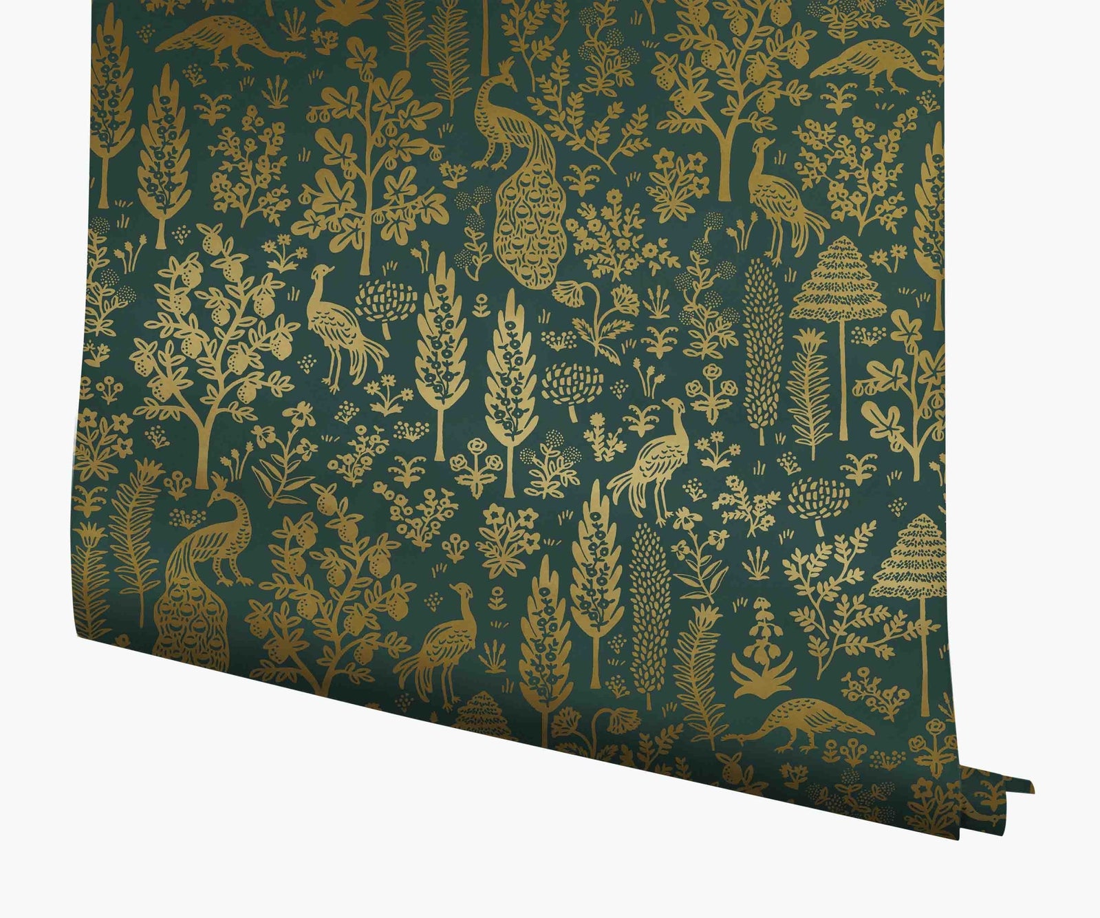 Menagerie Toile Wallpaper - Gold - Rifle
