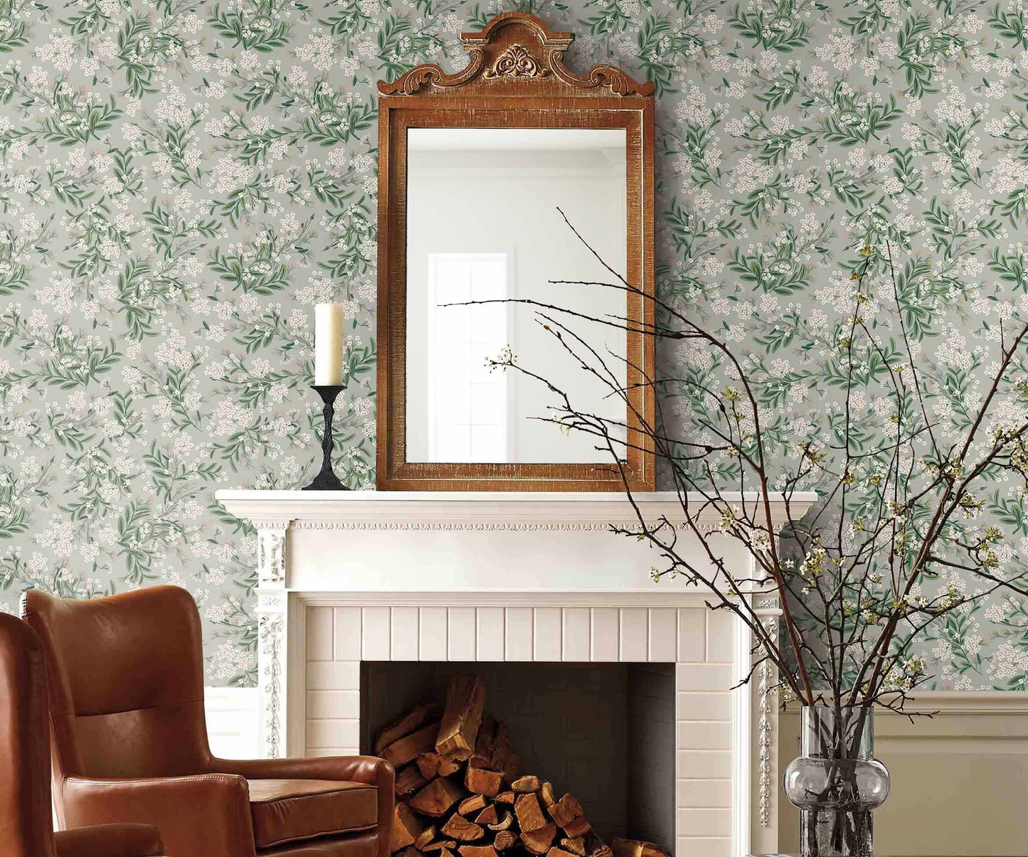 Cornflower Wallpaper - Green - Rifle