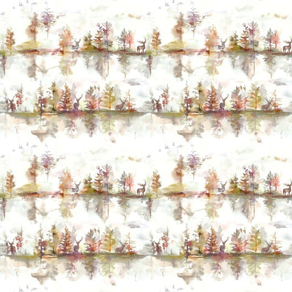 Wilderness Plum Linen Fabric