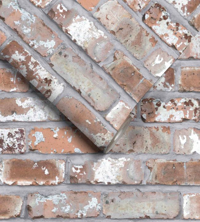 WM-012R - Real Red Brick Wallpaper - Red - Woodchip & Magnolia
