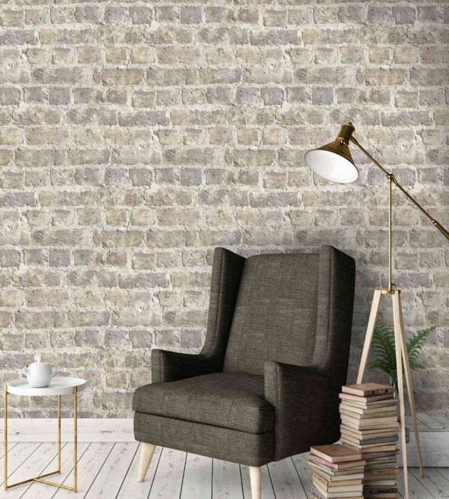 WM-061R - Cheetham Hill Wallpaper - Brick - Woodchip & Magnolia
