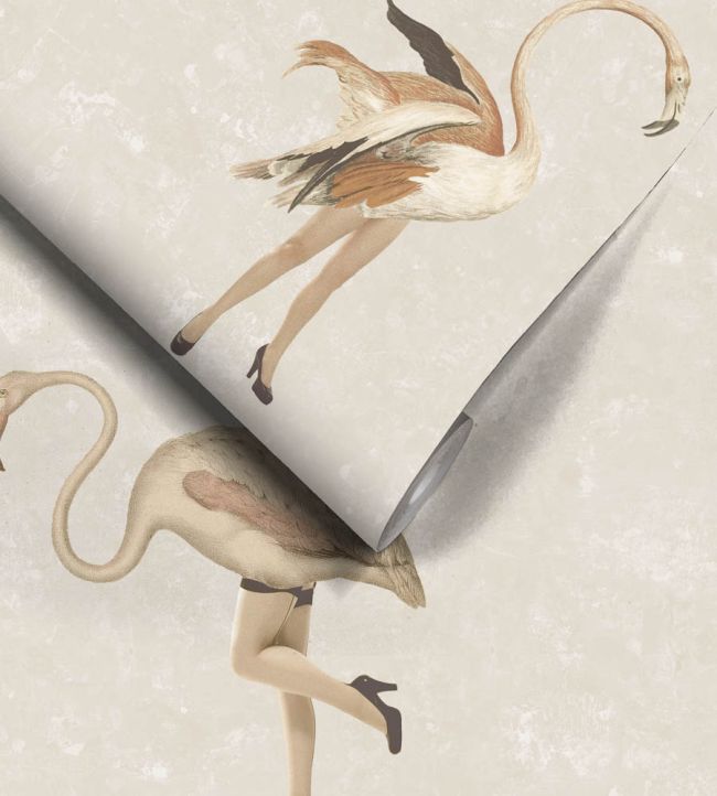 WM-066R - Legs Eleven Flamingo Wallpaper - Pink - Woodchip & Magnolia
