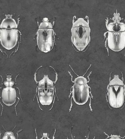 WM-091R - Beetle Jewels Wallpaper - Silver Grey - Woodchip & Magnolia
