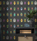 WM-092-01R - Beetle Jewels Wallpaper - Multi Black - Woodchip & Magnolia
