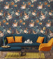 WM-101-4P - Ava Marika Wallpaper -  Mural - Teal Orange - Woodchip & Magnolia
