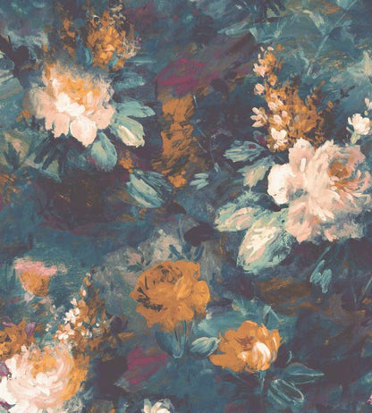 WM-101-4P - Ava Marika Wallpaper -  Mural - Teal Orange - Woodchip & Magnolia
