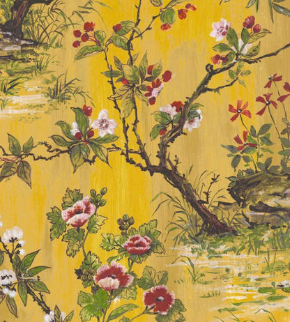 WM-126-01R - Rivington Wallpaper - Yellow - Woodchip & Magnolia

