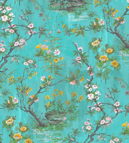WM-126-04R - Rivington Wallpaper - Teal - Woodchip & Magnolia
