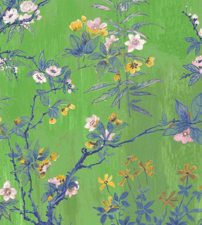 WM-126-06R - Rivington Wallpaper - Lush Green - Woodchip & Magnolia
