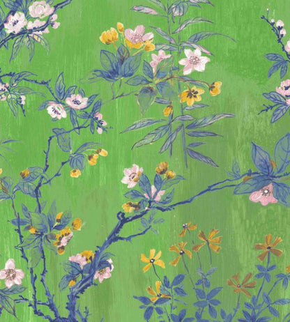 WM-126-06R - Rivington Wallpaper - Lush Green - Woodchip & Magnolia
