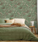 WM-126-10R - Rivington Wallpaper - Moss Green - Woodchip & Magnolia
