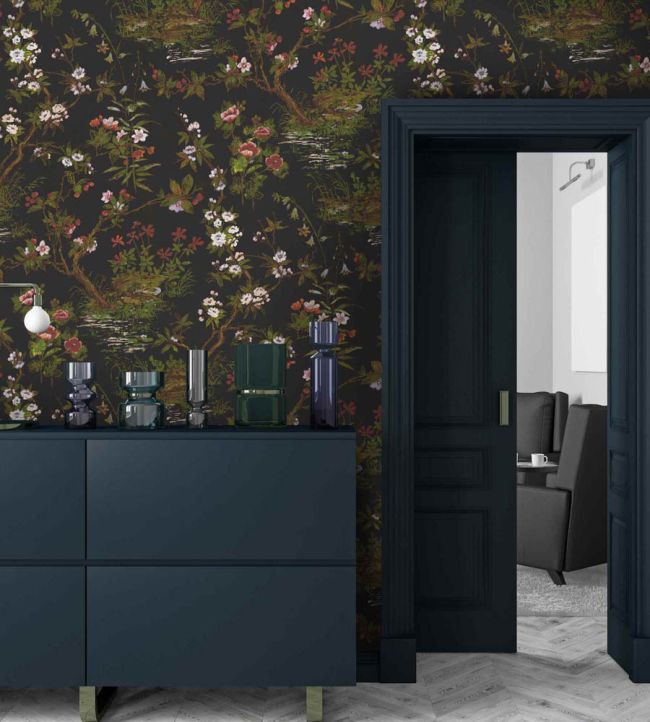 WM-127R - Rivington Wallpaper - Black - Woodchip & Magnolia
