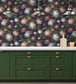 WM-140-01R - October Bloom Wallpaper - Navy - Woodchip & Magnolia
