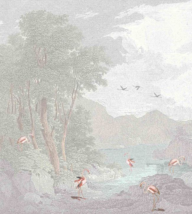 WM-144-01RM - Flamboyance Flamingos Wallpaper -  Mural - Multi - Woodchip & Magnolia
