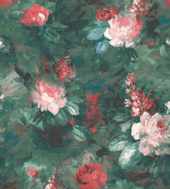 WM-162-2P - Ava Marika Wallpaper -  Mural - Emerald - Woodchip & Magnolia
