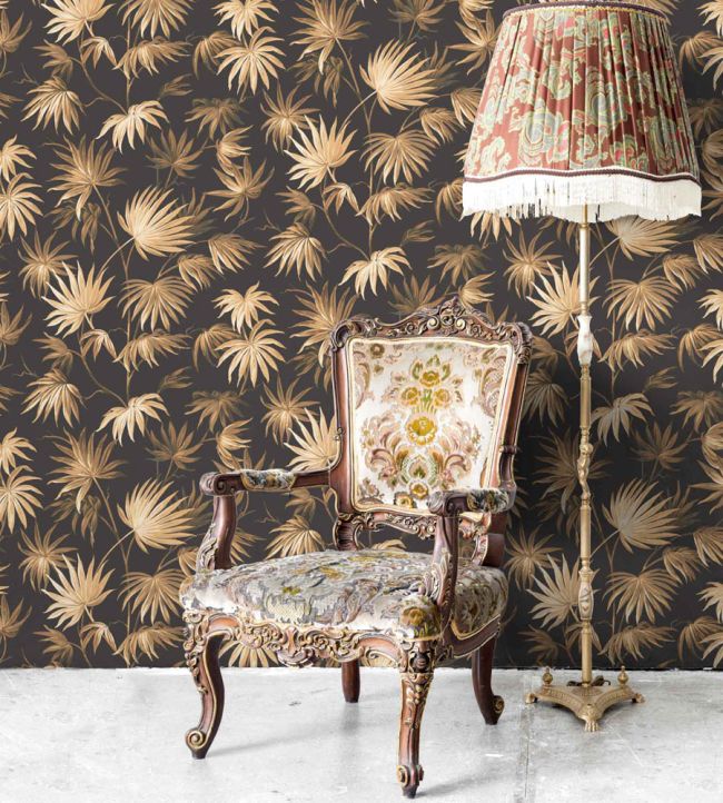 WM-229R - Va Va Frome Wallpaper - Noir Black - Woodchip & Magnolia
