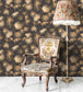 WM-229R - Va Va Frome Wallpaper - Noir Black - Woodchip & Magnolia
