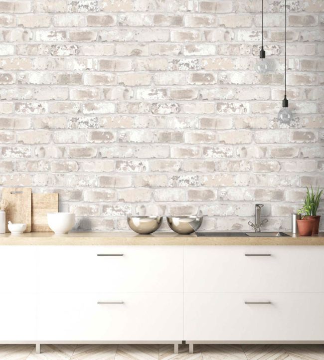 WM-300R - Edgworth Wallpaper - Brick - Woodchip & Magnolia
